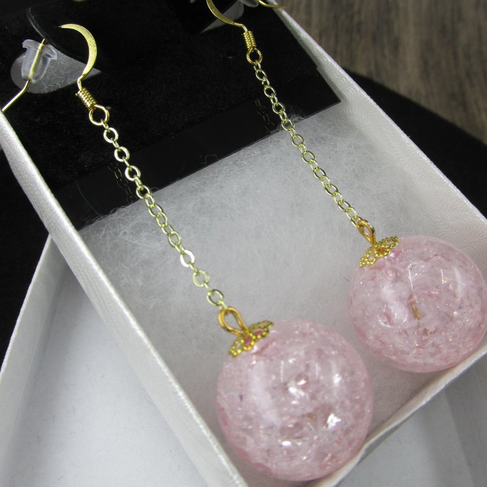 Gold Plated Fairy Ball Earrings